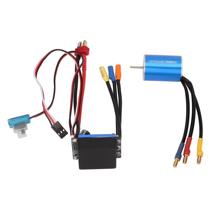 Motor fara perii, Enforose, 25A ESC, set combinat cu torsiune ridicata pentru masina RC 1/16 1/18