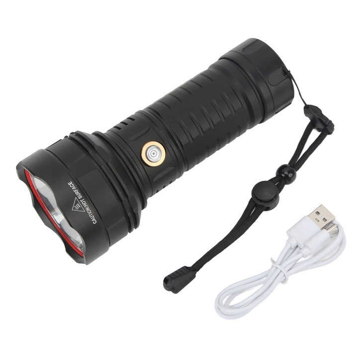 LED фенер Jormftte, 30W, 1500-1800lm, IPX4, USB Type C зареждане, обхват 1500m