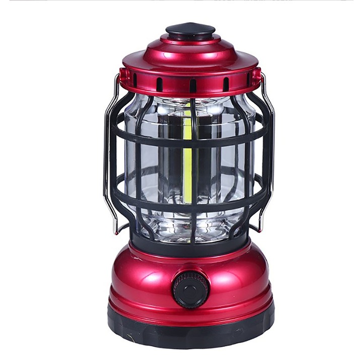 Соларен къмпинг фенер, Longziming, метален, 18 x 10 см, многоцветен