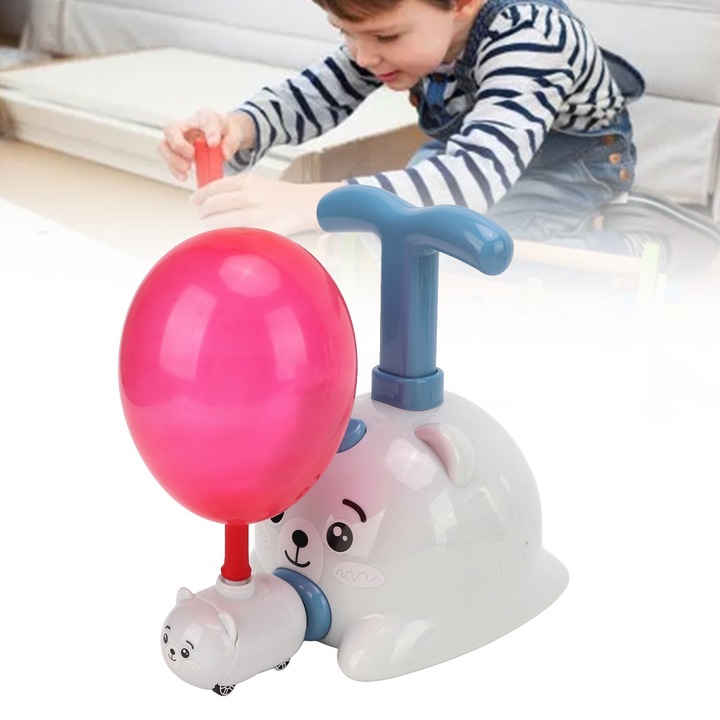 Jormftte léggömbös autó, 102x121x94mm, gyerekeknek, STEM oktató játék