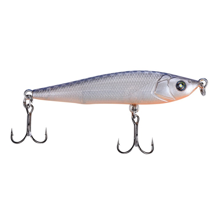 Jormftte 7.2cm műcsali 2 db hármas horoggal, 3D szemekkel, többszínű