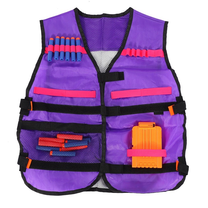 Játékmellény, Jormftte, Oxford anyag, légáteresztő kialakítás, 55x52cm, nagy kapacitás