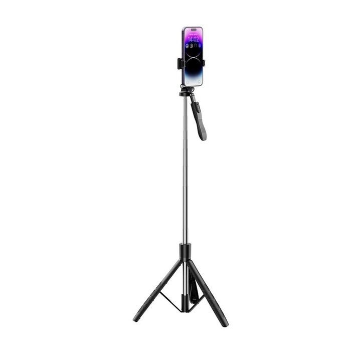 Селфи стик XO Tripod Stand SS15, Bluetooth, 180см, черен