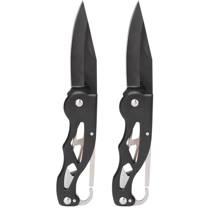 Set 2 cutite de buzunar pliabile din inox, design ergonomic, usor, pentru interior si exterior, Enforose