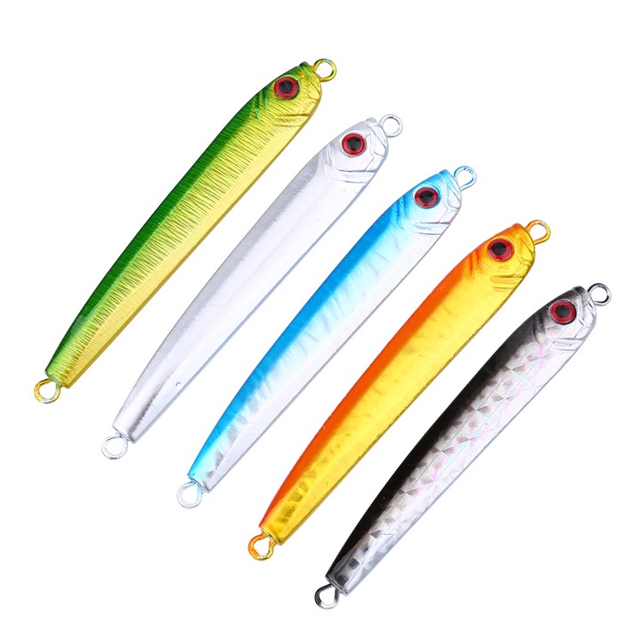 Jormftte csalikészlet, 5 darab, 3D szem, élethű úszó mozgás, 6cm/9cm, többszínű