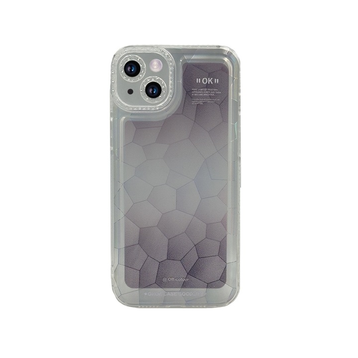 Husa Protectie compatibila cu Apple iPhone 14 Plus, Comando Holographic Shield, Anti-soc, Protectie Camera, Anti-alunecare, Rezistenta la praf, Ultra-subtire, Negru / Gri