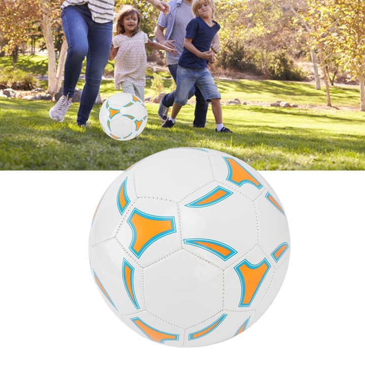 Jormftte gyerekfoci labda, 21.5cm, gumianyag, pumpával, fehér