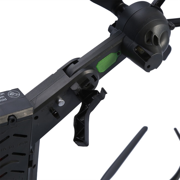 Longziming Quadcopter Drón, 2.4Ghz, fej nélküli mód, automatikus visszatérési funkció, fekete színű, összecsukott méretek 30x11,9 cm