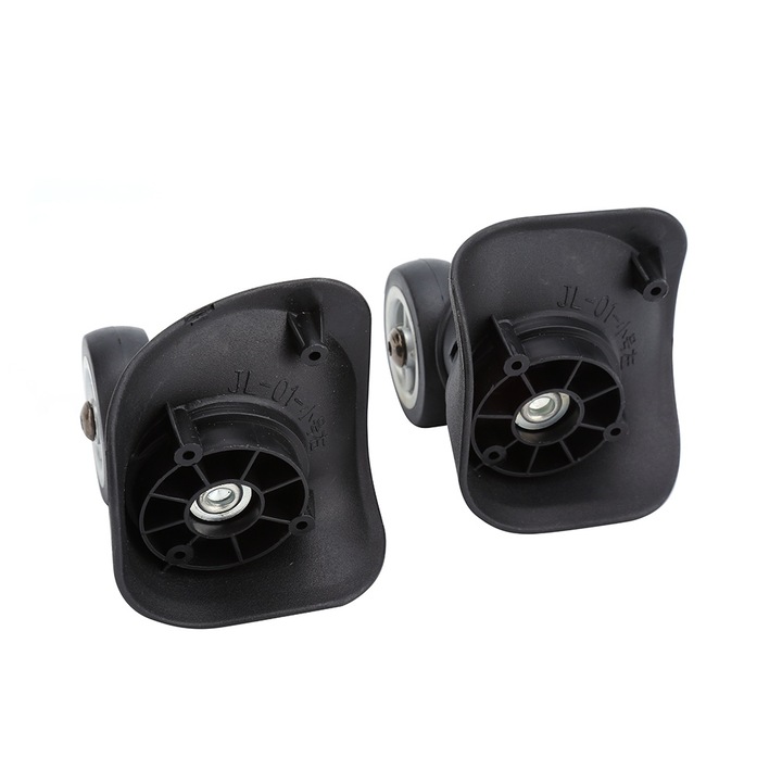 Roti de inlocuire pentru valiza, Enforose, PVC, 46x25mm, set 1 pereche, negru