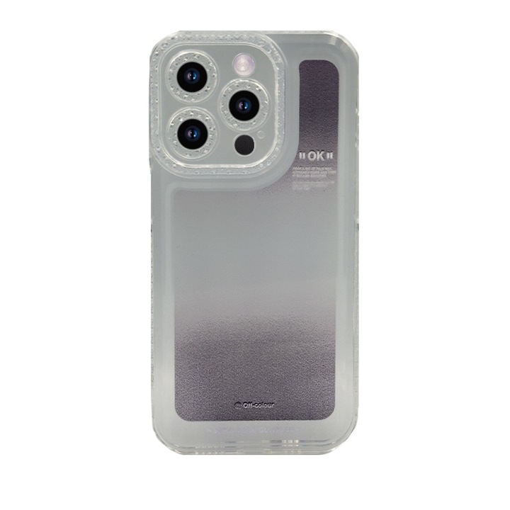 Husa tip carcasa, compatibila cu Apple iPhone 14 Pro, FONIX Gradient, Silicon si TPU, Protectie Anti-Soc, Margini ridicate, Ultra-Subtire, Anti-amprenta, Impotriva zgarieturilor, Negru / Gri