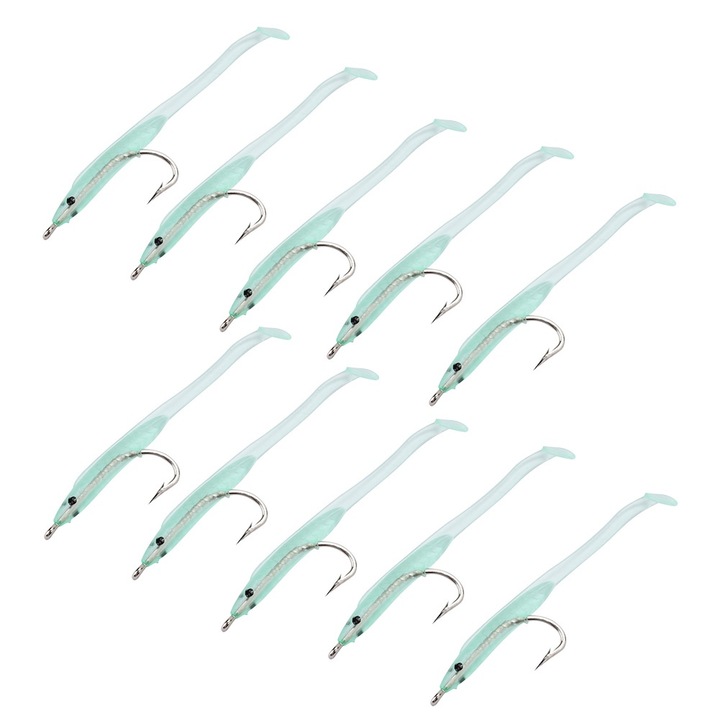 Műcsali horgászathoz, Enforose, puha, világító, hosszú farokkal (7 cm, 10 db)