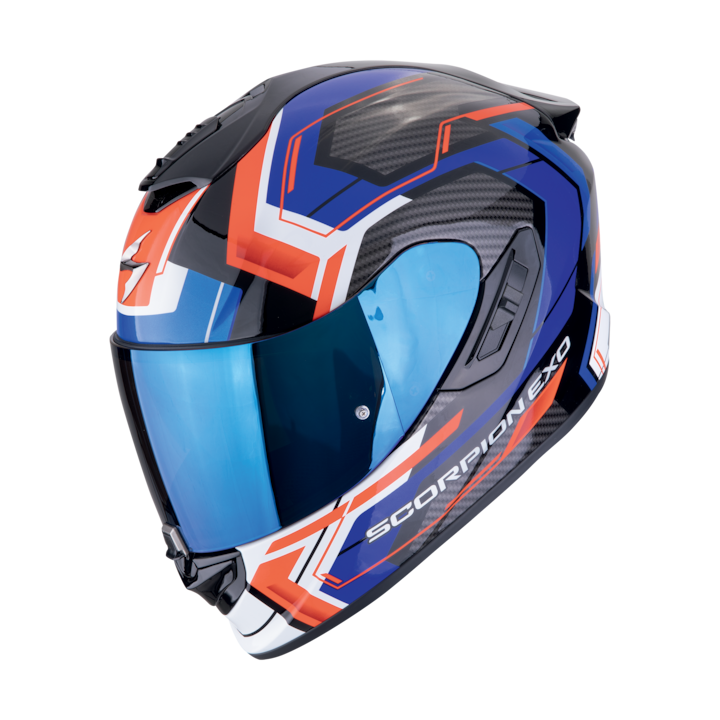Casca moto SCORPION EXO-1400 EVO II AIR Linart Black/Blue/Red marime XL