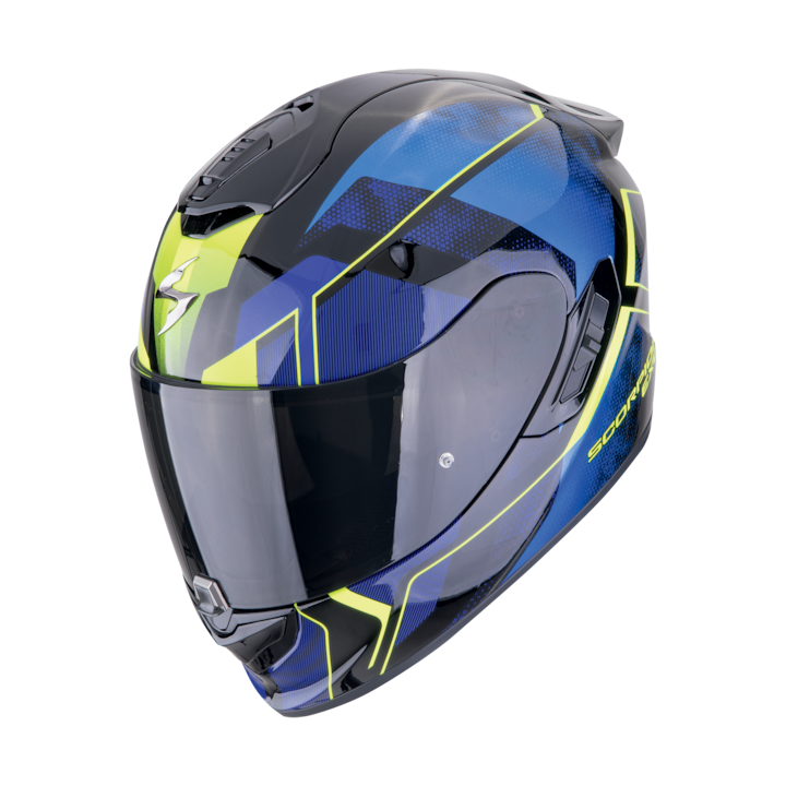 Мото каска с пълно лице Scorpion EXO-1400 EVO II AIR Intensio Black/Blue размер L