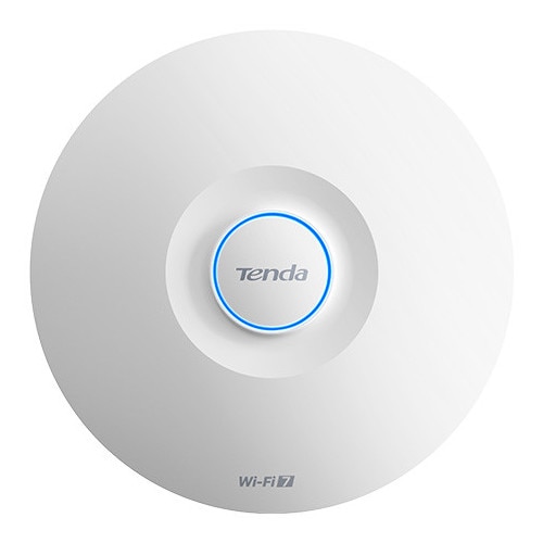 Access Point TENDA i36, Wi-Fi 7, BE5010, MLO, 4K QAM, Multi-SRU, 2 LAN Ports (1x 2,5Gbps PoE, 1x Gbps), 802.11K/V/R fast roaming, consum max 23W, injector PoE+ inclus, recomandat 110 clienti, max 256, acoperire 200m2, WPA3-ASE, VLAN per SSID, Cloud