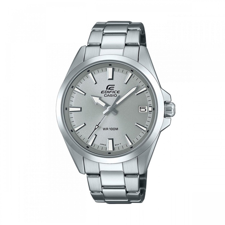 Часовник Casio EDIFICE Momentum EFV-100D-8AVUEF, кварц, водоустойчив 10 ATM, сив, стоманена гривна