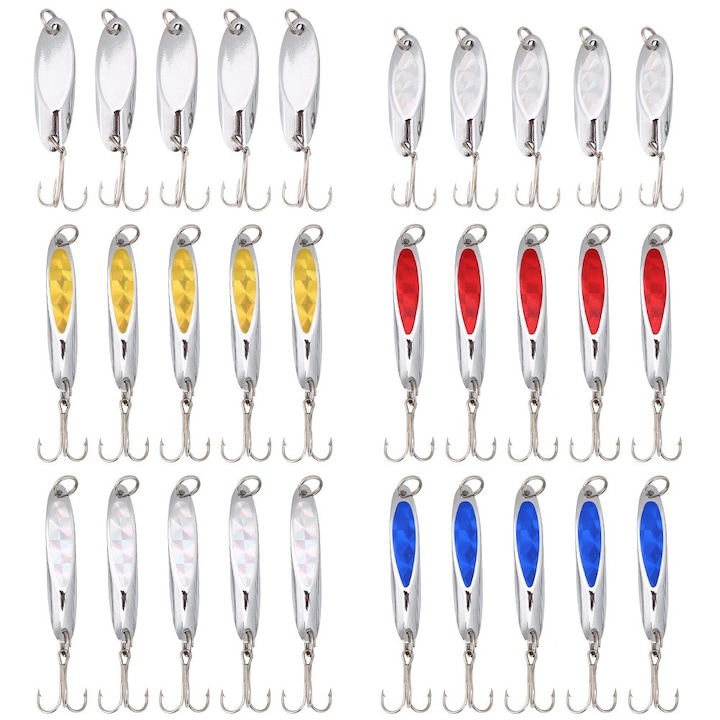 30 db-os fém, többszínű Enforose horgászkanál készlet