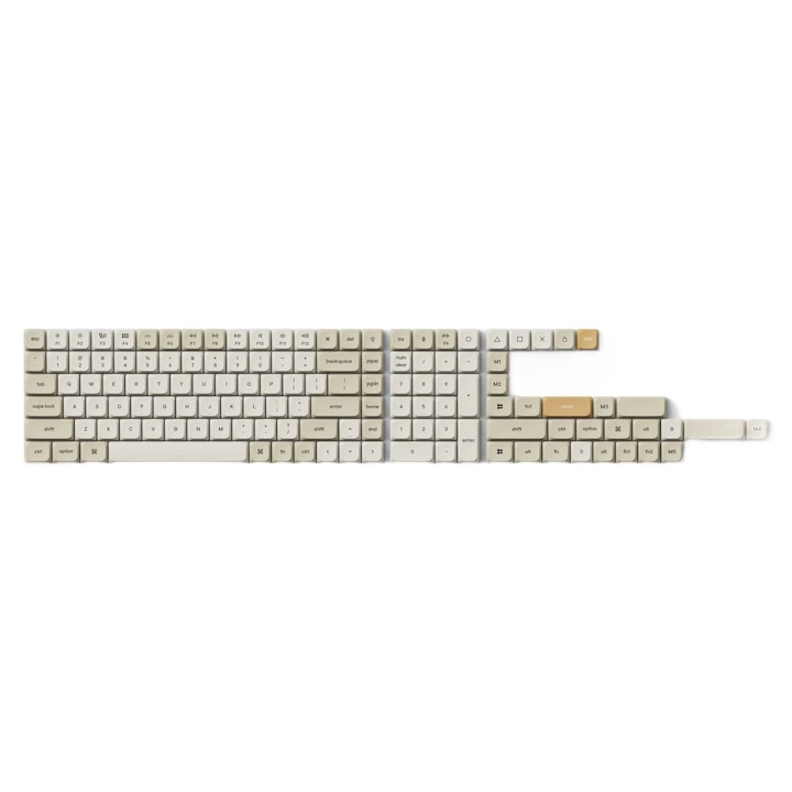 Kit butoane Keychron Low Profile Double Shot PBT LSA Keycaps Set Version 2, Camel