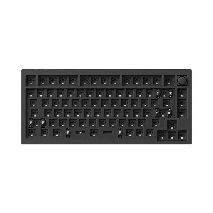 Безжична механична клавиатура Keychron Q1 HE QMK Barebone, Hot-Swappable, 2.4GHz, Bluetooth 5.1, USB-C, черна