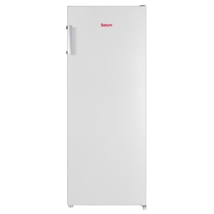 Congelator Saturn ST-CF1988U, 165W, 166L, Clasa E, No frost, H 148.5 cm, Termostat de control, Congelare rapida, Nivel de zgomot 39 dBA, Agent frigorific R600a, Alb