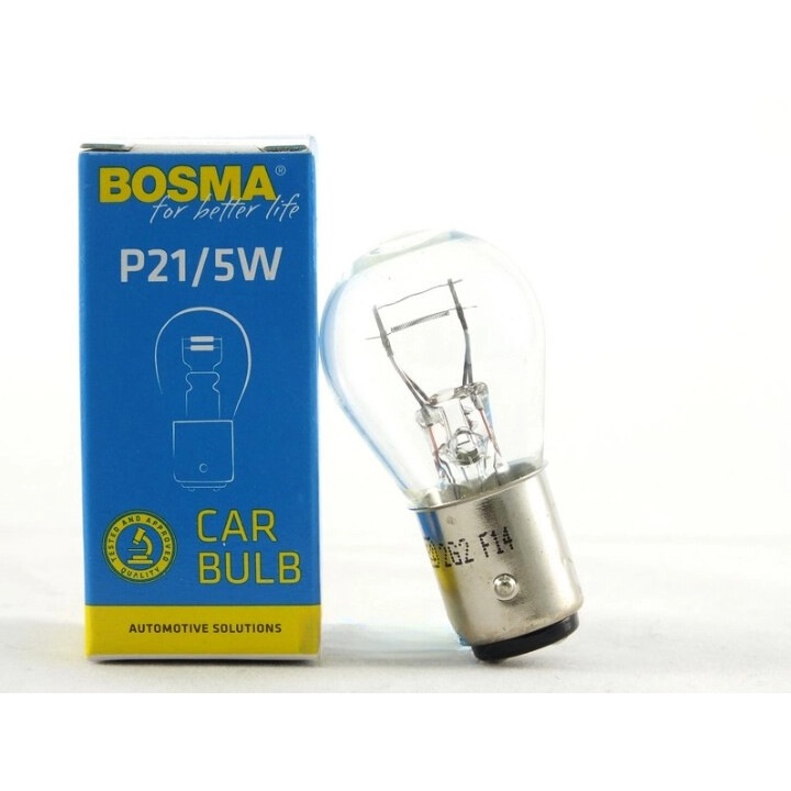 Becuri auto 12V 21/5W BAY15D Bosma, set 10 bucati