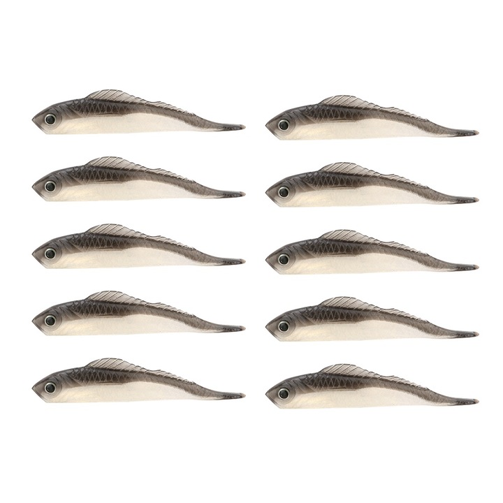 10 darabos 6,8 cm-es puha szilikon műcsali készlet