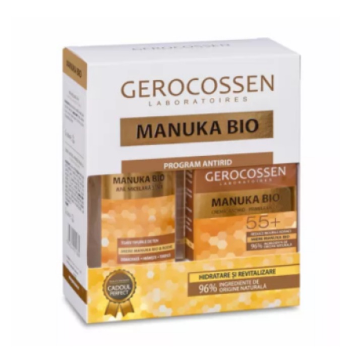 Gerocossen Manuka Bio szett ránctalanító krémmel 55+ 50ml és micellás vízzel 300ml
