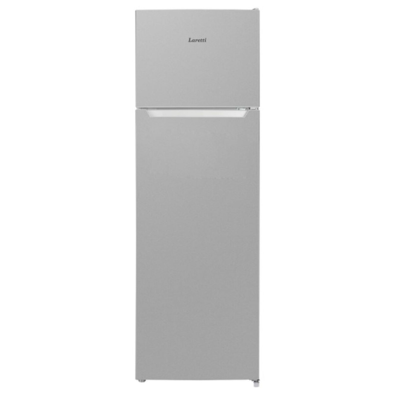 Frigider cu doua usi Laretti LR-CF1725W, 55W, 261L, Clasa E, Defrost, H 175 cm, Nivel de zgomot 39 dBA, Agent frigorific R600a, Argintiu