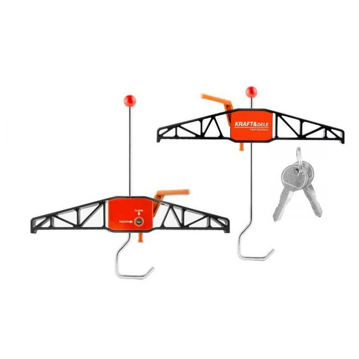 Létra tartó készlet, Kfrat&Dele, ABS, 40 cm, Max szélesség 43,5 cm, KD11418