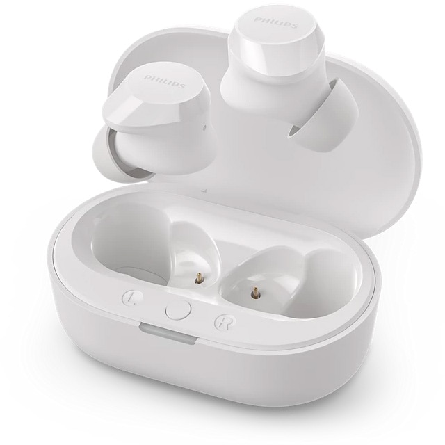 Casti In-Ear Philips TAT1209WT/00, True wireless, Bluetooth, Microfon, IPX4, Alb