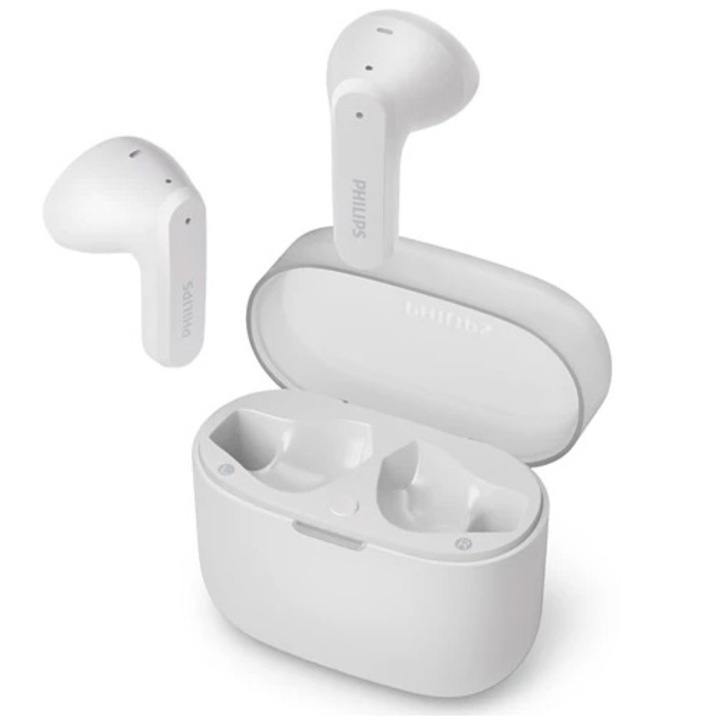 Слушалки In-Ear Philips TAT2139WT/00, True wireless, Bluetooth, Микрофон, IPX4, Google Fast Pair, Бял