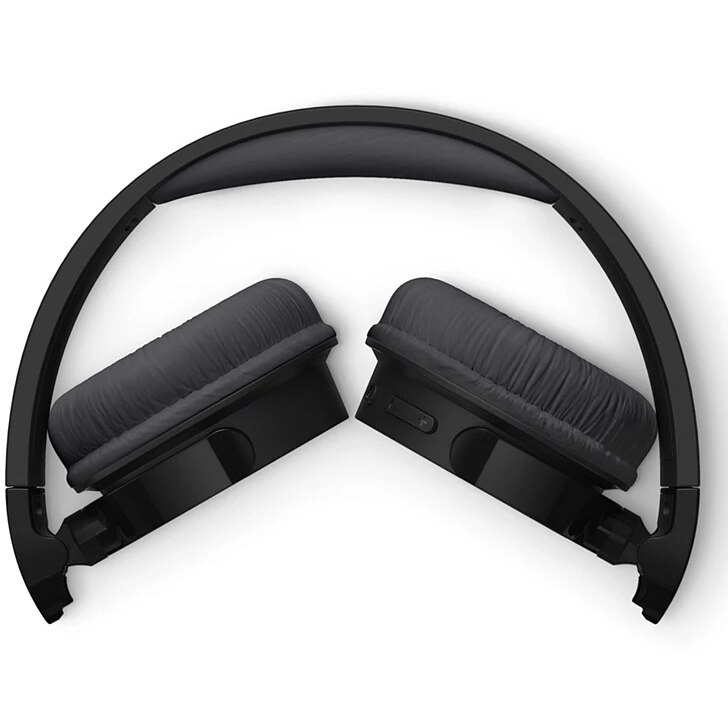 Casti wireless on-ear Philips TAH3209BK/00, Bluetooth 5.3, autonomie 25 h, microfon si control volum, pliabile, negru