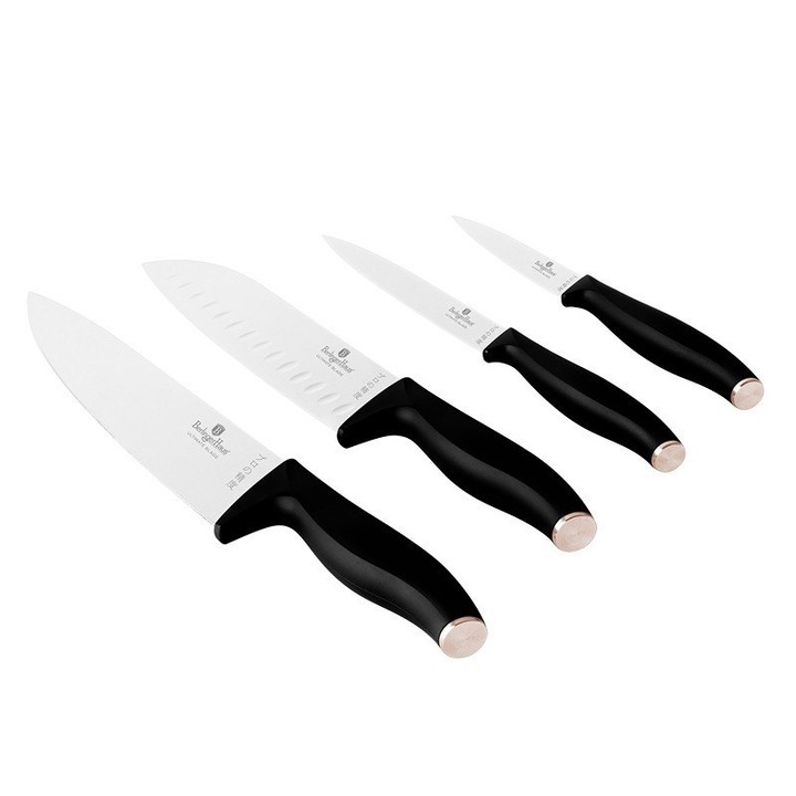 Berlinger Haus BH-2956 Set cutite 4 piese - Negru, aur roz