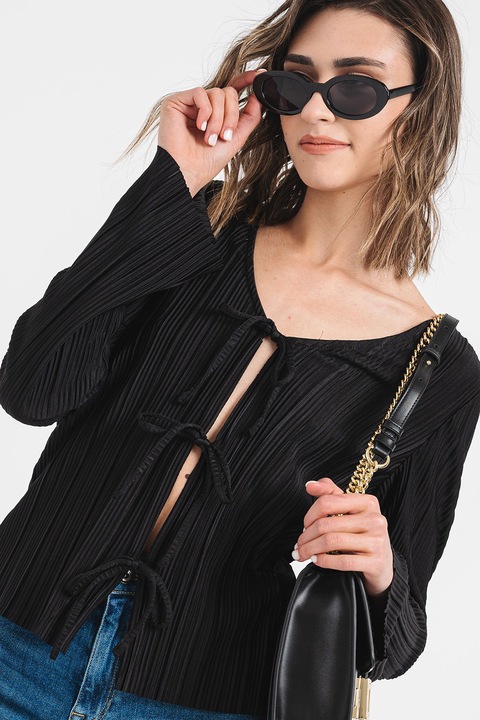 JdY, Bluza cu decolteu rotund, Negru, M