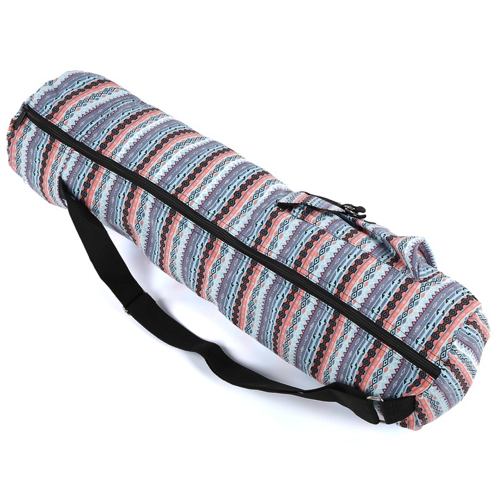 Sporttáska, hosszú ujjú, vállra akasztható, etnikai mintával, tartós anyagból, állítható méretekkel