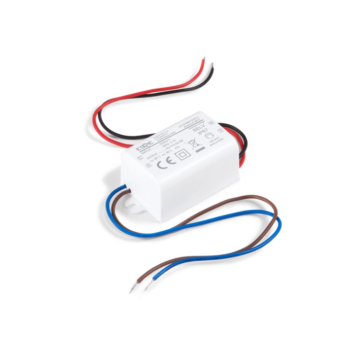 LED захранваща кутия 12V 0.5A 6W IP67 ESPE, LP-0612