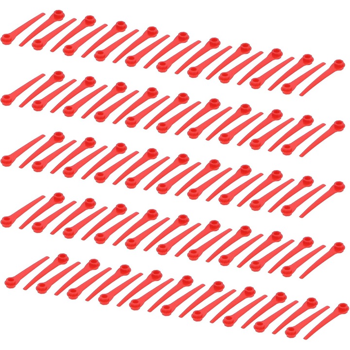Set 50 lame pentru trimmer art 9825, Plastic, 70mm, Rosu