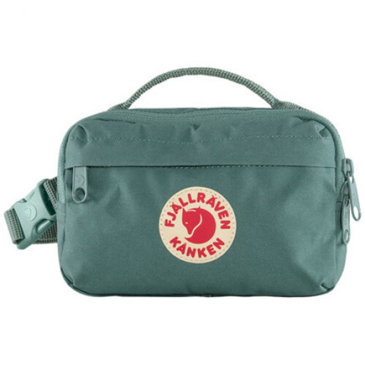 Fjallraven Kanken táska, szintetikus Oxford, 18x9x12cm, intenzív zöld