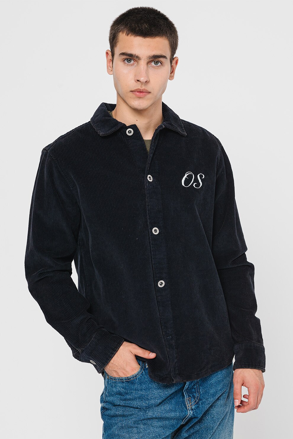 Only & Sons, Camasa din reiat Sanson, Albastru ultramarin, Alb murdar, M