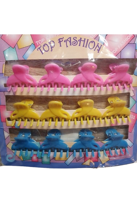 12 db-os hajcsat készlet, többszínű