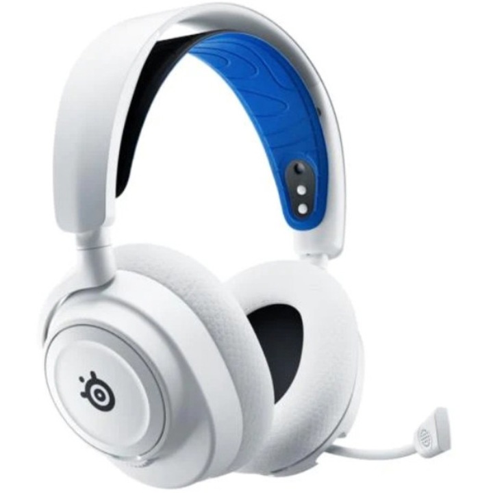 Безжични слушалки Gaming SteelSeries Arctis Nova 7P, Over-Ear, Стерео, Микрофон ClearCast Gen 2, ComfortMAX, Автономия 38-часа, PlayStation, Бял