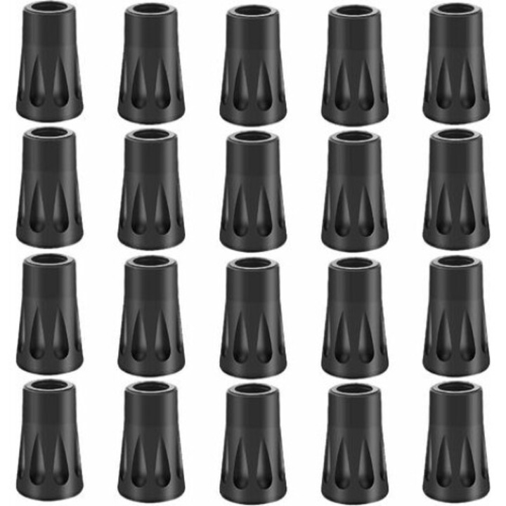 24 db túrabot hegyes készlet BGHYHYHI, gumi, fekete, 39 x 11,5 mm