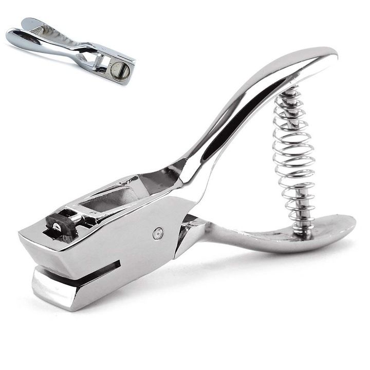 Perforator Enforose, calitate premium, structura metalica, 15x3mm, pentru insigne si credentiale