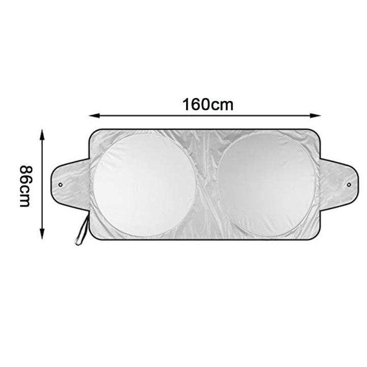 Parasolar auto, QttvbTna, 160x86cm, Protectie UV