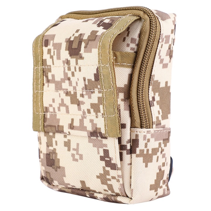 Sporttáska, hosszú ujjú, vízálló, cipzáras kialakítás, digitális sivatagi szín