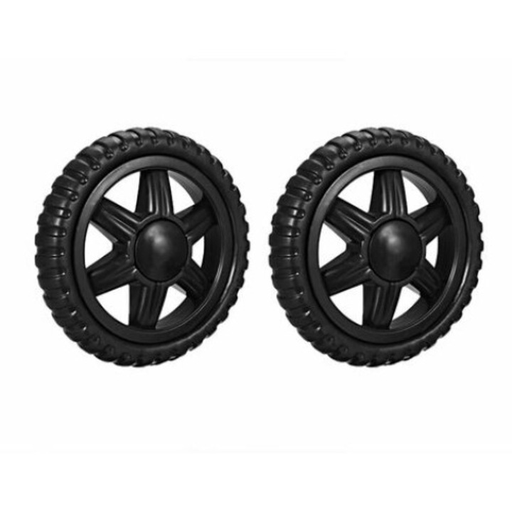 Set 3 roti pentru carucior de cumparaturi, BGHYHYHI, 13.5cm, capacitate 3kg, negru