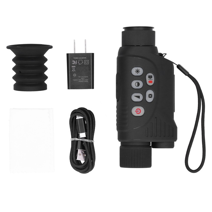 Цифров уред за нощно виждане, Mmgoqqt, 1080P, черен, с литиева батерия 5000mAh