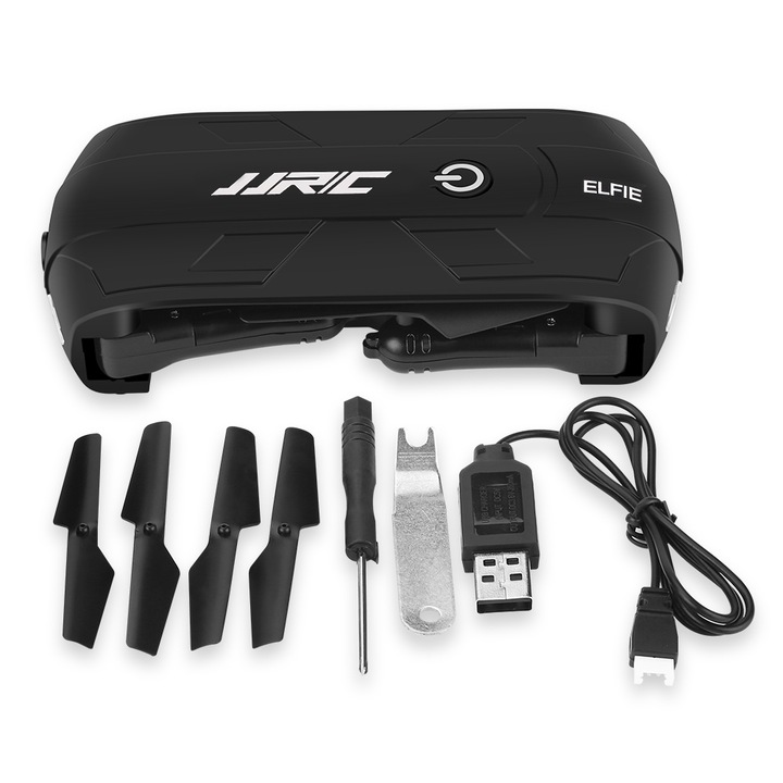 Távirányítós quadcopter drón, magasságtartó funkció, fej nélküli mód, összecsukható kialakítás, 0.3MP, többszínű