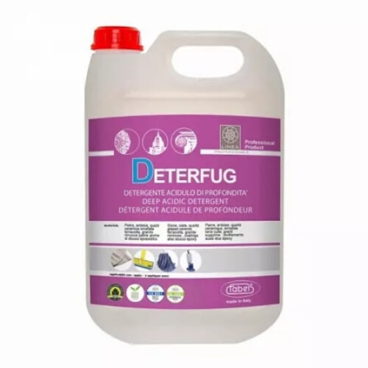 Detergent usor acid Deterfug pentru curatarea in profunzime a suprafetelor ceramice, teracota si piatra ecologica, 1l, Faber