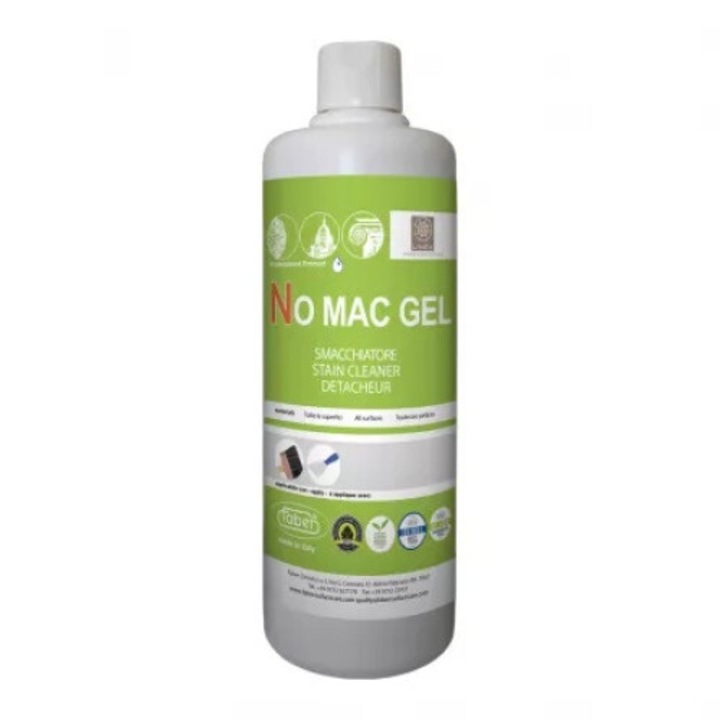 Solutie No Mac pe baza de solvent pentru indepartarea in profunzime a petelor de vin, cafea, cerneala de pe piatra naturala, ciment, caramida aparenta, ceramica, 0.5l, Faber