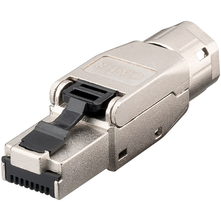 Щепсел RJ45, Goobay, CAT 8.1 STP, метален, подходящ за кабели 5.0-8.5 mm, поддържа Power over Ethernet